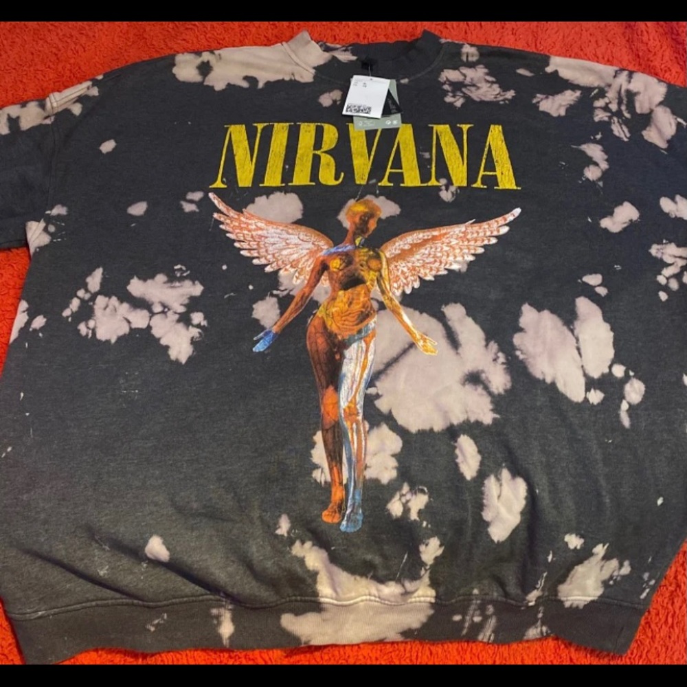 H&M acid wash nirvana oversized sweatshirt
